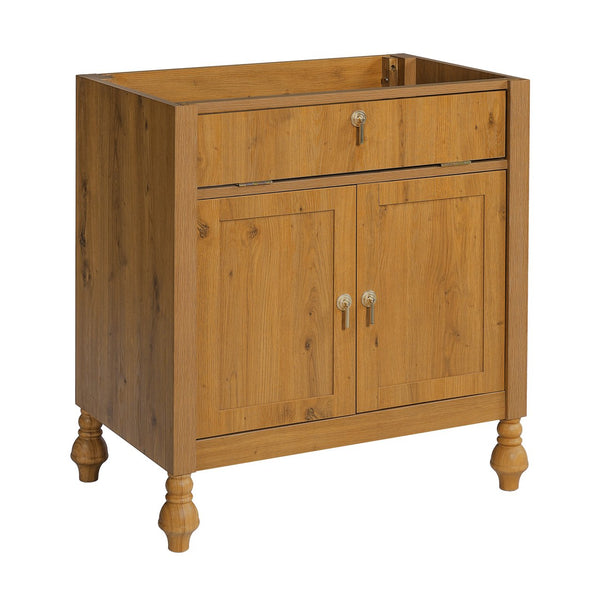 English Elm Christopher Knight Home® - 30-Inch Walnut Vanity with Seashell Resin Sink, Flip-Up Organizer, Soft-Close Doors & Legs Brown N765P33417576B
