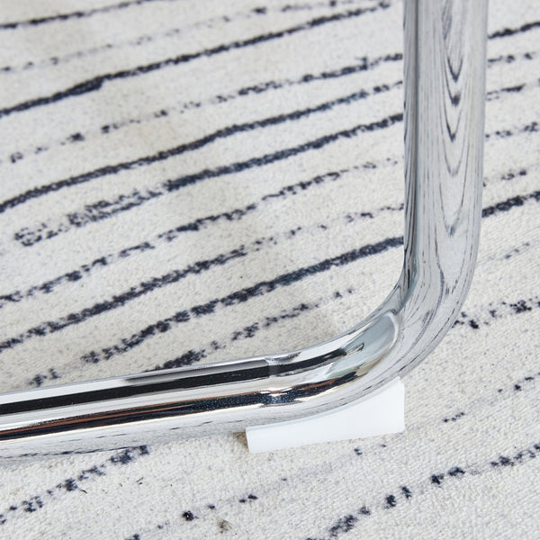 English Elm Table And Chair Set - Luxurious Black Marble-Patterned Top With Stylish Stainless Steel Legs & 4 Pu Chairs W1151S01961-GIGA