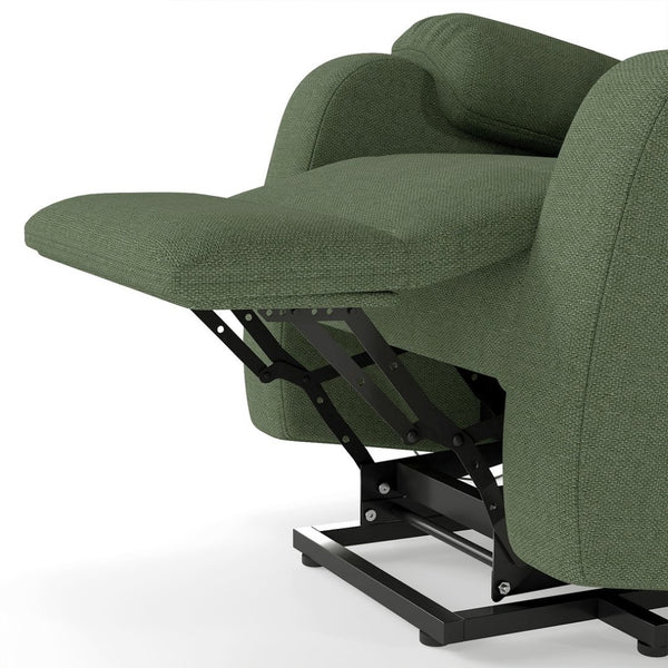 English Elm Power Lift Recliner For Seniors - Elegant Electric Chair With Remote Control & Side Pocket, Dark Green Velvet W1028S00056-GIGA