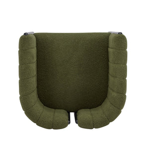 English Elm Christopher Knight Home® - Dining Chairs Set of 2 | Modern Bouclé Upholstered Seating with Rubberwood Frame, Durable 225lb Capacity Black,Olive Green N779P341494G