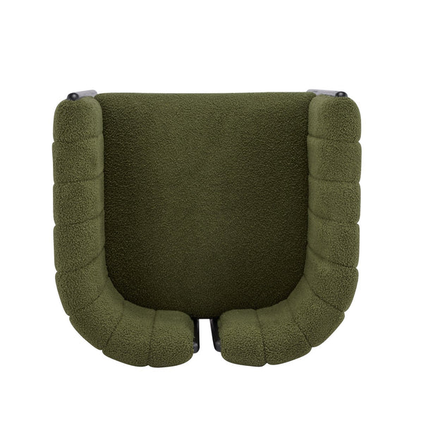 English Elm Christopher Knight Home® - Dining Chairs Set of 2 | Modern Bouclé Upholstered Seating with Rubberwood Frame, Durable 225lb Capacity Black,Olive Green N779P341494G