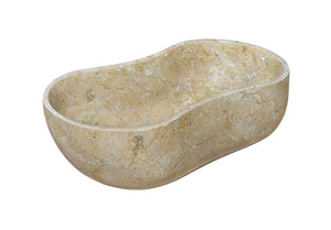 English Elm Gold Natural Marble Bathroom Vessel Sink - Polished Finish, Unique Veining, Durable & Elegant Design W1696P333268