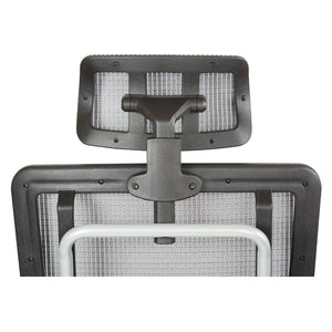 OSP Home Furnishings Silver Mesh Headrest for Prox996 Office Chair with Adjustable Neck and Posture Support HR36S