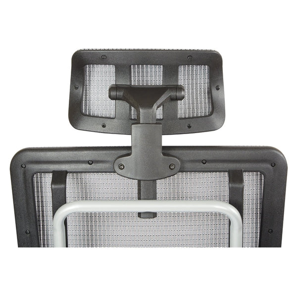 OSP Home Furnishings Silver Mesh Headrest for Prox996 Office Chair with Adjustable Neck and Posture Support HR36S
