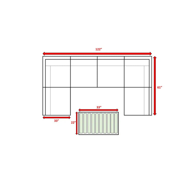 English Elm Ready-to-Use 4-Person Wicker Seating Group with Sunbrella® Fabric, Weather-Resistant Outdoor Patio Set B120S00093
