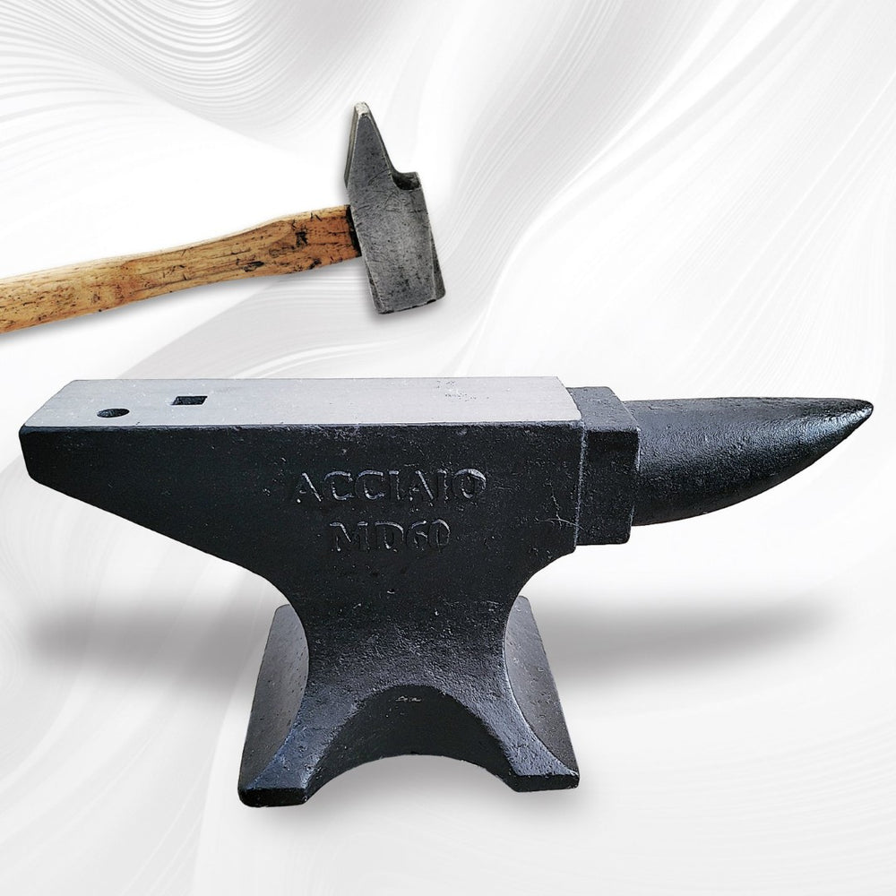 English Elm Single Horn Cast Steel Anvil 132lb Forge Tool for Bladesmithing and Metalwork W3213P453349