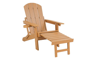 English Elm Lounge Chair: Teak Wood Finish, All-Weather Comfort, Foldable Design & Durable Hips For Year-Round Use W2085P362404