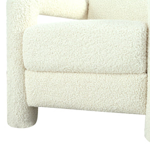 English Elm Christopher Knight Home® - 31.25" Push Back Recliner Plush Teddy Fleece Upholstered Armchair with Foam & Pocket Springs Comfort 90–120–150° Adjustments Beige N763P212864A