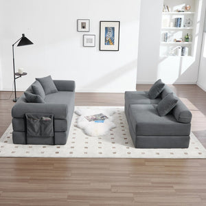 English Elm United We Win Convertible Sofa Bed - Plush Corduroy With Memory Foam, Perfect For Small Spaces! W1568S00252-GIGA