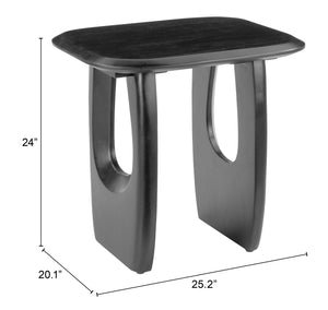 Arasan Accent Table Black 110225 Zuo Modern