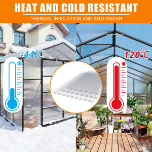 English Elm 4' 4ft Twin Wall Polycarbonate Panels Uv Blocking Insulated Greenhouse Roofing 10 Pack W3213P458684