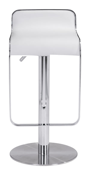 Zuo Modern Equino Barstool With Washable Polyurethane Seat And Adjustable Lift For Ultimate Comfort And Style White 100% Polyurethane,Plywood,Steel 110879-zuo-modern