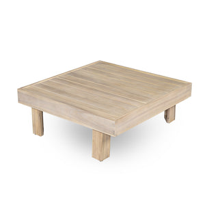 English Elm Christopher Knight Home® - Topia Acacia 4-Piece Outdoor Sectional Set With Cushions, Built-In Tables & Weather-Resistant Design N773OS00050S