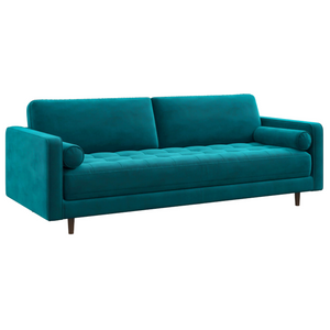 English Elm Ashcroft Furniture - Anthony  Teal Velvet Sofa