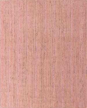 Unique Loom Braided Jute Dhaka Hand Braided Solid Rug Light Pink,  8' 0" x 10' 0"