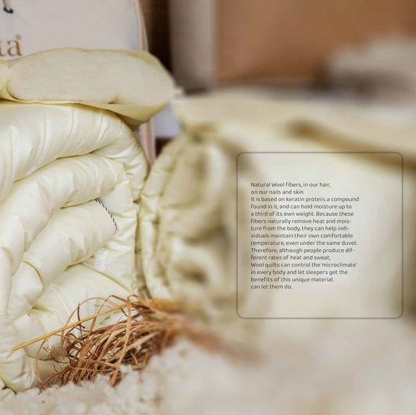 English Elm Wooly Premium Wool Fill Pillow for Bedrooms — 100% Natural, Breathable, Hypoallergenic Comfort B029P206627