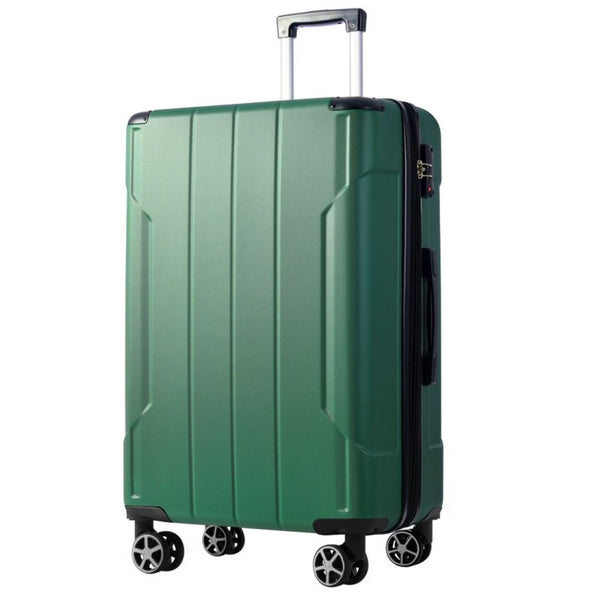English Elm Hardshell Abs Checked Suitcase with 360 Spinner Wheels Expandable Tsa Lock 28 Inch Green N730P296747F