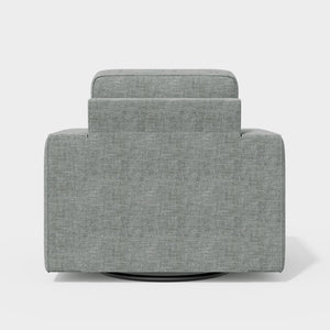English Elm 360 360 Rotation Swivel Accent Chair Gray Linen Upholstered Wide 36" Mid-Century Ergonomic Sofa Seat Comfortable Modern Home Office Lounge T3950P387638