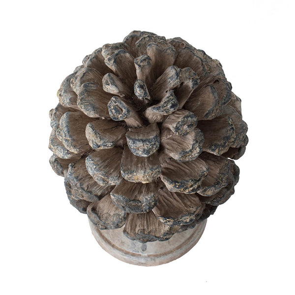 English Elm D7x10.5" Pinecone Table Decor — Handcrafted Polyresin Accent, Rustic Natural Look, 16x12x12in Stylish Centerpiece W2078P360279