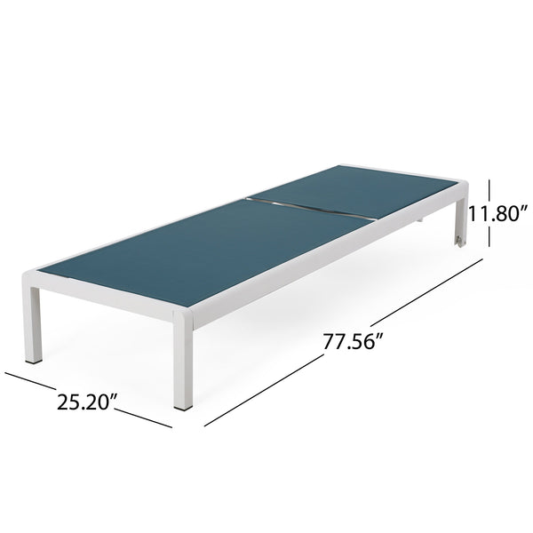 English Elm Christopher Knight Home® - Cape Coral Chaise Lounge - Adjustable Outdoor Lounger With Wheels, Breathable Mesh, And Durability 57592.00BLUMP2