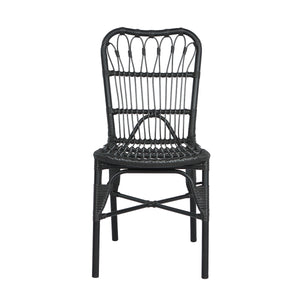 English Elm Christopher Knight Home® - Outdoor Hand-Woven PE Rattan Patio Dining Chairs Set of 2 with Iron Frame 400lb Capacity, No Assembly Required Black+Gery N762P236148G
