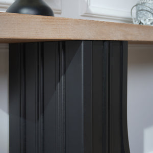 English Elm Modern Modular Console Table with Black Arch Base & Natural Wood Top, 4 Styles, 70.3"L Versatile Decor W2729P199007