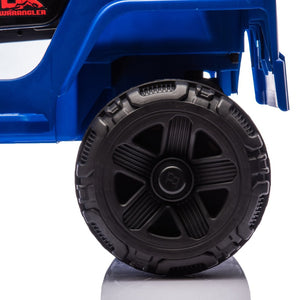 English Elm 12v Kids Electric Ride on Truck with Parental Remote Four Wheel Suspension and Led Lights Blue W1578P187460