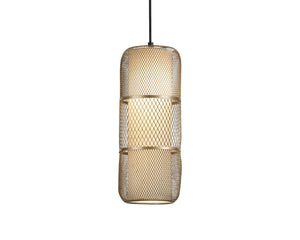 Sunpan Bilbao Pendant Light - Industrial Chic Design with Gold Iron Frame & White Fabric Shade for Elevation