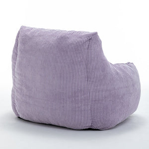 English Elm Giant Corduroy Bean Bag Sofa with Armrests Foam Filled Cozy Adult Lounge Chair Gray,Purple W2200P442803