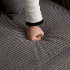 English Elm Corduroy 3-Seater Modular Cloud Couch With Movable Footrests For Ultimate Comfort & Style W834S00426