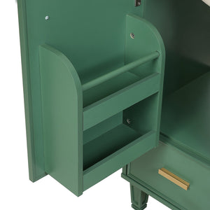 English Elm Christopher Knight Home® - 24" Bathroom Vanity with Ceramic Sink, Solid Wood Frame, Soft-Close Drawers & Ample Storage Appeal Green N759P269734F