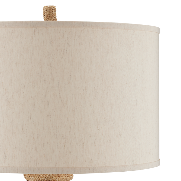 Joppa Table Lamp - Artisan Crafted Rope Design with Natural Linen Shade for Contemporary Spaces