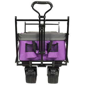 English Elm 480lbs Foldable All-terrain Wagon with Canopy Mosquito Net for Camping Outdoor W2932P253226