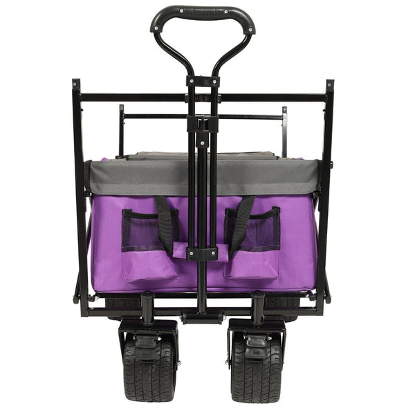 English Elm 480lbs Foldable All-terrain Wagon with Canopy Mosquito Net for Camping Outdoor W2932P253226