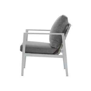English Elm Christopher Knight Home® - [Set Of 2] Silver Aluminum Lounge Chairs With Plush Cushions & Chic Rope Accents For Modern Spaces N767P237034W_2