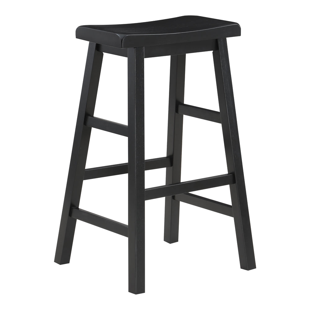 OSP Home Furnishings Tulsa 29" Saddle Stool - Set of 2 Black