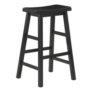 OSP Home Furnishings Tulsa 29" Saddle Stool - Set of 2 Black