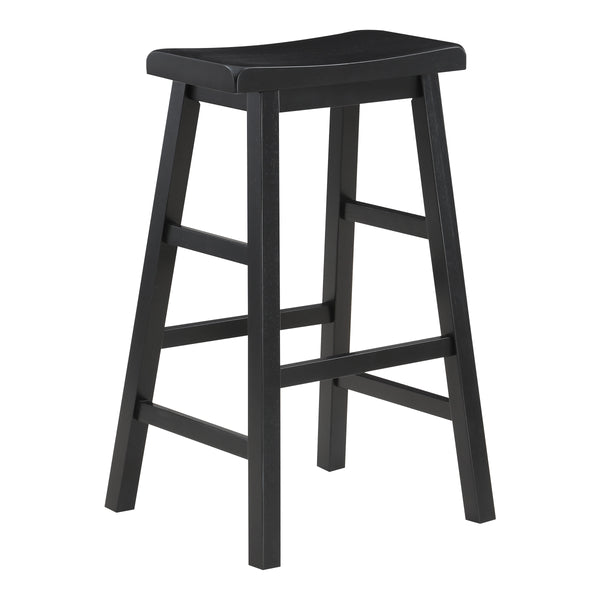 OSP Home Furnishings Tulsa 29" Saddle Stool - Set of 2 Black