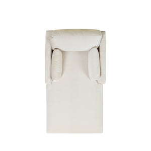 English Elm Jennifer Taylor Home - Knox 65" Modern Farmhouse Chaise Lounge Chair with Plush Performance Velvet, Feather-Down Comfort Beige B2719P238296