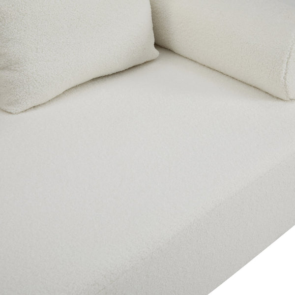 English Elm Christopher Knight Home® - 78" Modern 3-Seater Upholstered Sofa with Plush Pillows, Bouclé Fabric, Sturdy Frame, Cozy Style Beige N767P308857B