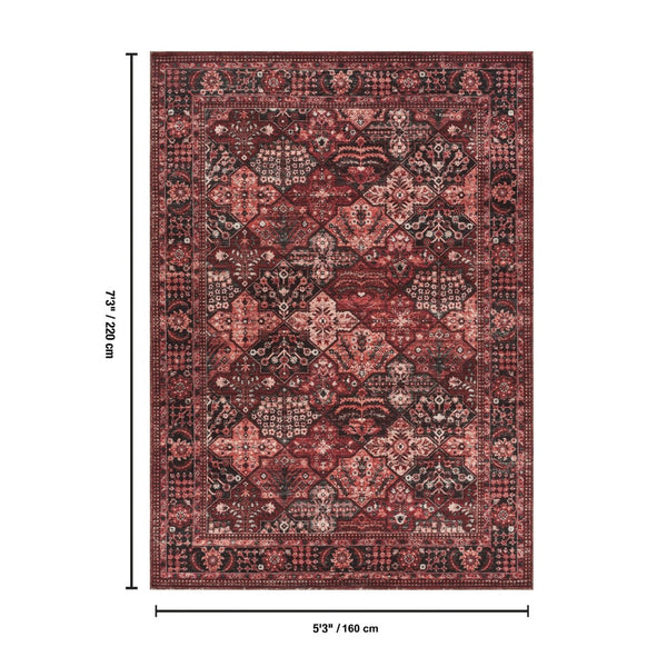 English Elm Majestic Hand-loomed Polyester Area Rug Traditional Panel Pattern for Living Rooms B186P428887