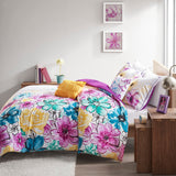 Intelligent Design Olivia Casual Floral Comforter Set ID10-239 Blue