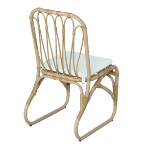 English Elm Christopher Knight Home® - Outdoor Hand-Woven PE Rattan Patio Dining Chairs Set of 2 with Iron Frame 400lb Capacity, No Assembly Required Natural,Yellow N762P236169N