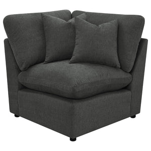 English Elm Hollander Five Piece Modular Sectional with Triple Power Recliners in Plush Grey Fabric B062S01782