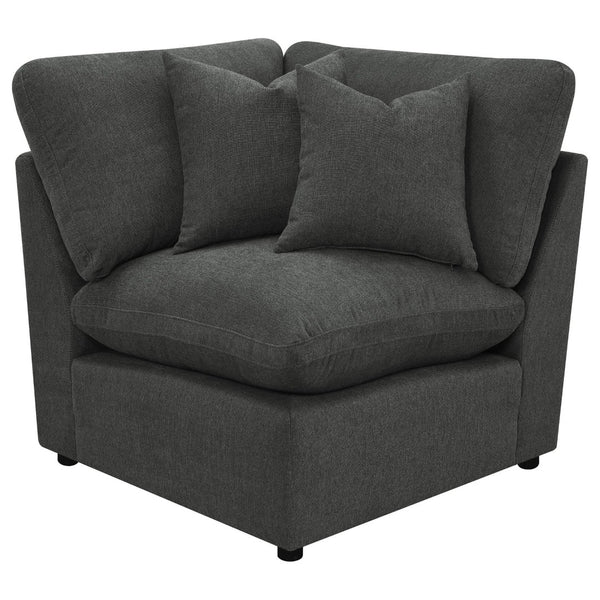 English Elm Hollander Five Piece Modular Sectional with Triple Power Recliners in Plush Grey Fabric B062S01782