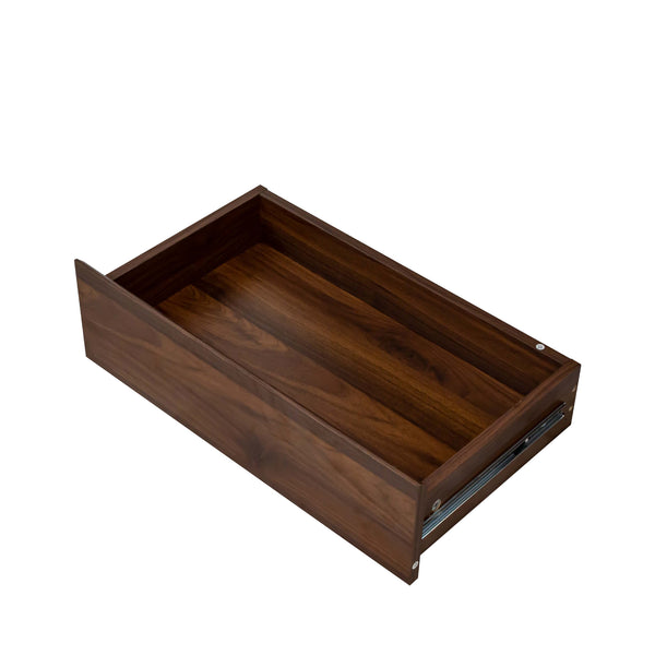 English Elm 63" Spacious Kitchen Hutch Cabinet with Microwave Shelf, 4 Doors 4 Drawers & Cable Management, Modern Storage Organizer for Pantry and Dining Room Walnut W331S00171