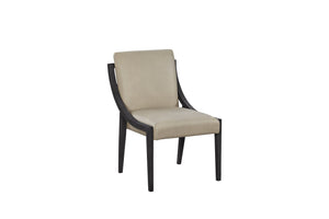 English Elm Leather Sling Chair Set of 2 in Peppercorn Finish — Performance Leather, Sculptural Arms, Cushioned Comfort B2699P346315