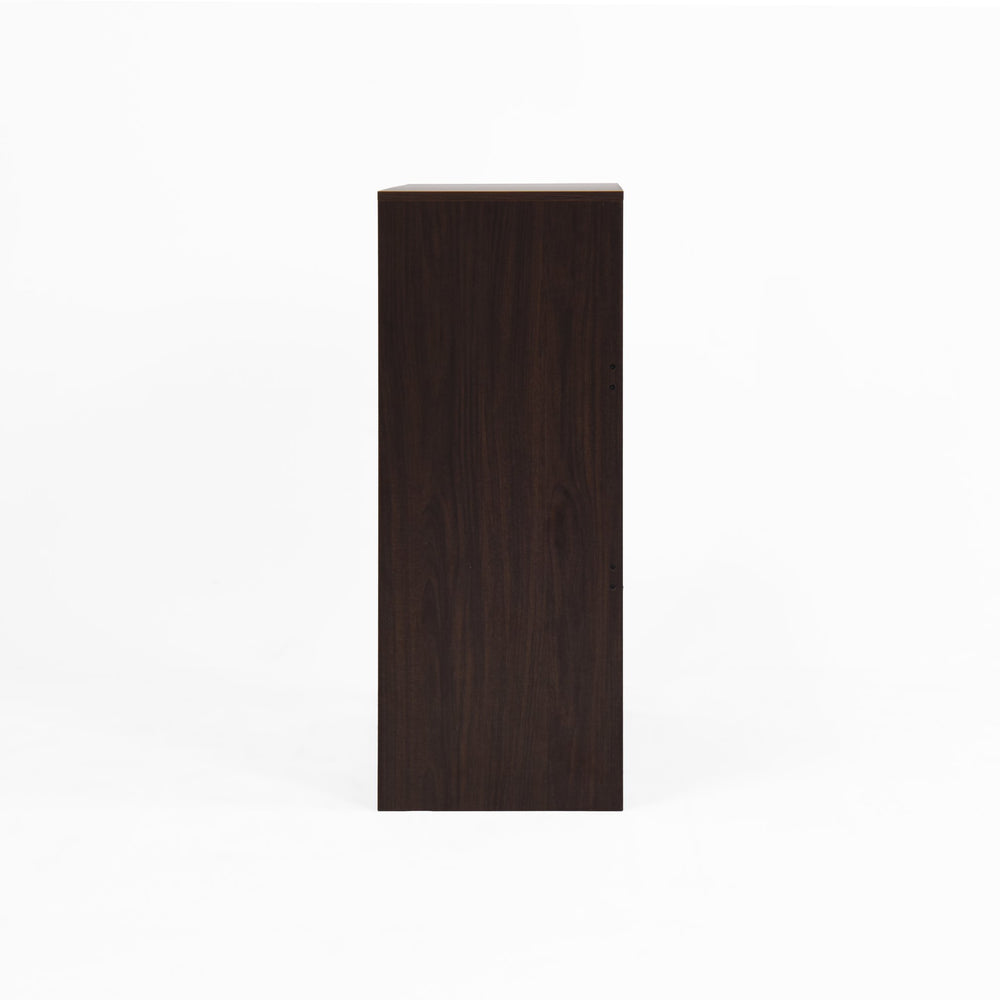 English Elm Shoe Cabinet 4-Tier Shoe Rack with Drawer and Adjustable Shelves — Slim Freestanding Storage for Entryway Walnut W409P195072