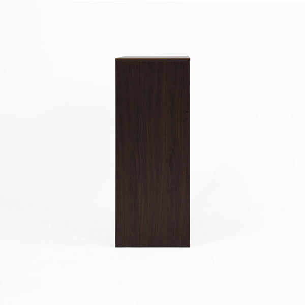 English Elm Shoe Cabinet 4-Tier Shoe Rack with Drawer and Adjustable Shelves — Slim Freestanding Storage for Entryway Walnut W409P195072