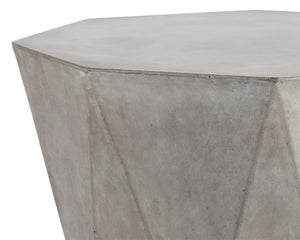 Sunpan Prism Concrete End Table - Stylish Geometric Design with Hand-Sprayed Ombre Finish for Modern Spaces
